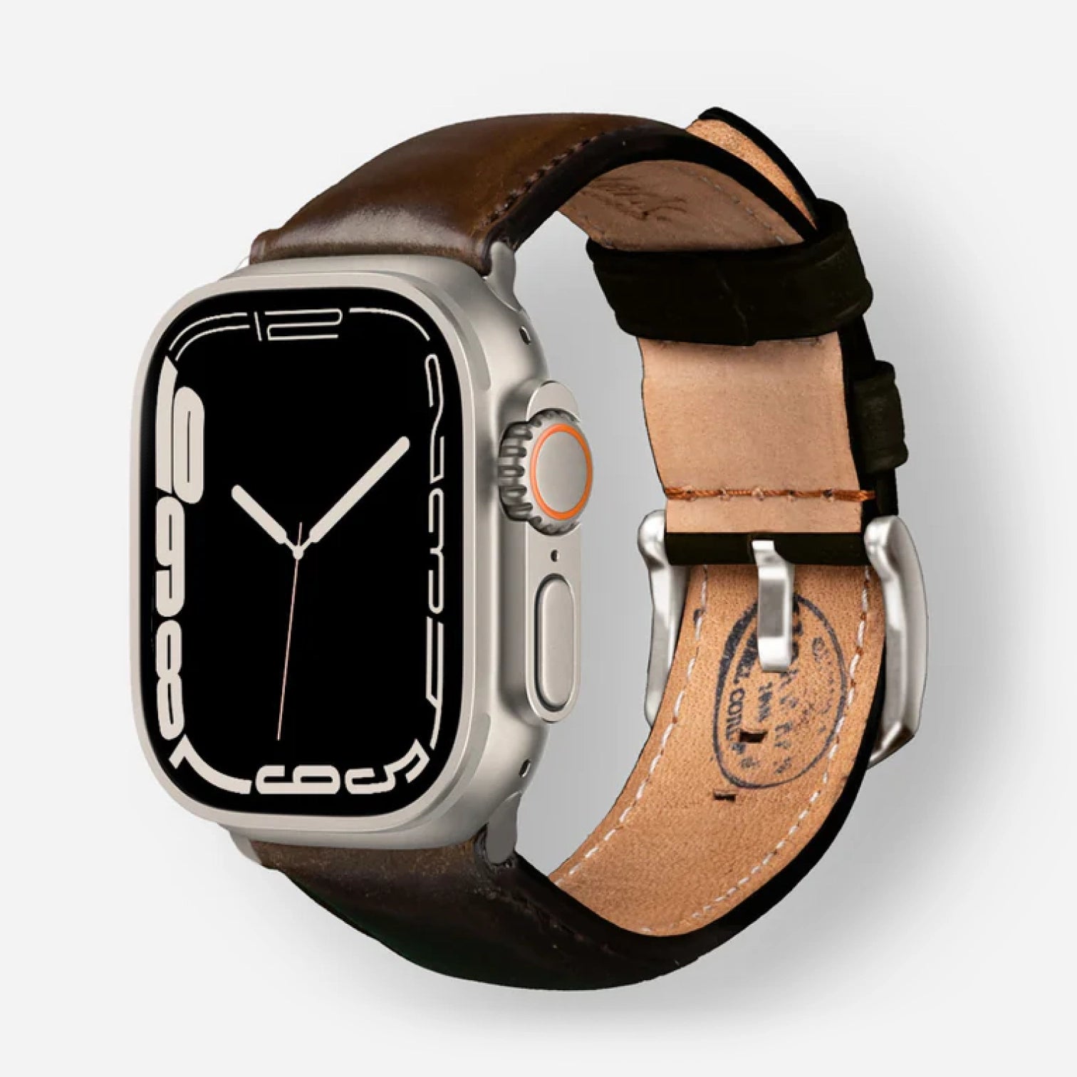 Dunkelbraun / Ultra/46mm/45mm + Faltschließe / Silber