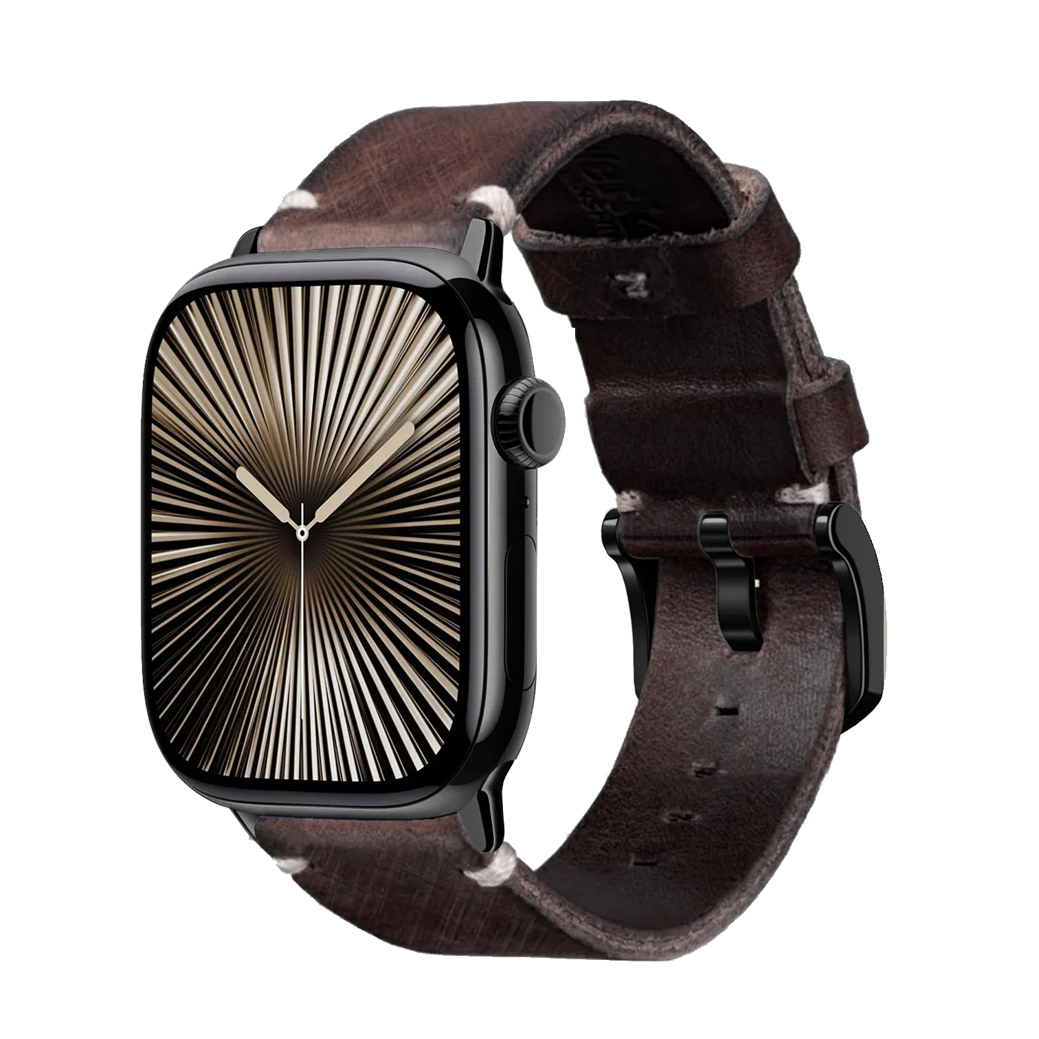 Dunkelbraun / 42mm / Schwarz Poliert