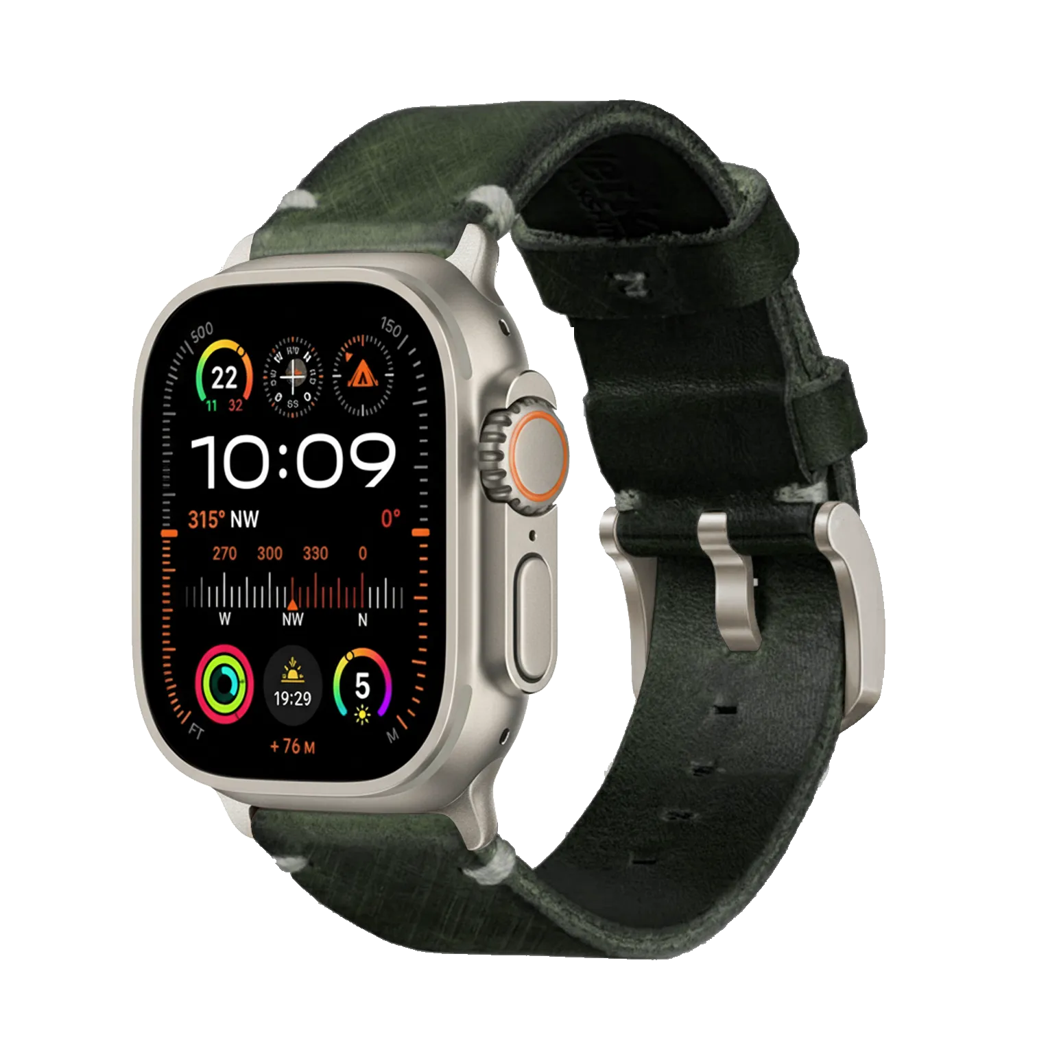Petrol / Ultra/46mm/45mm + Faltschließe / Silber Matt