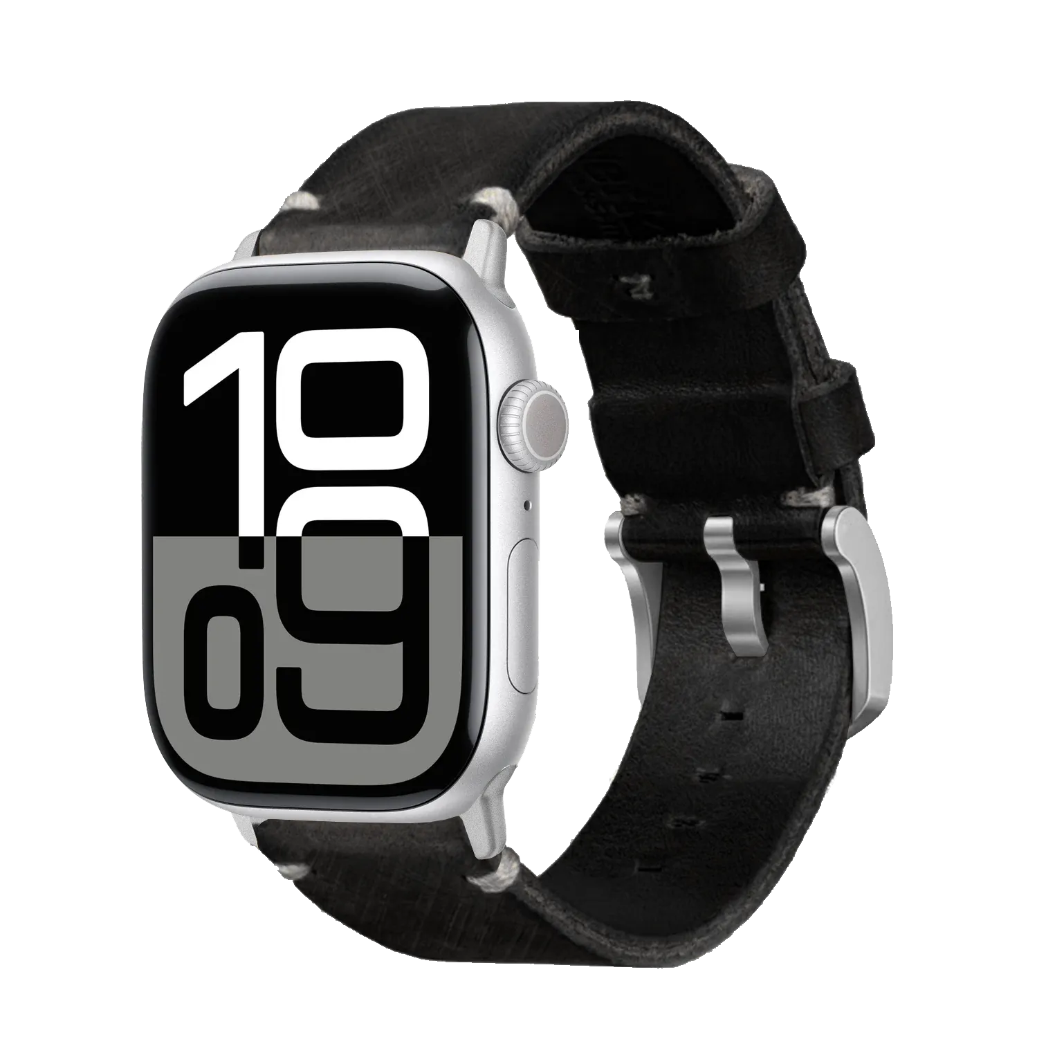 Tiefschwarz / 42mm / Silber Matt