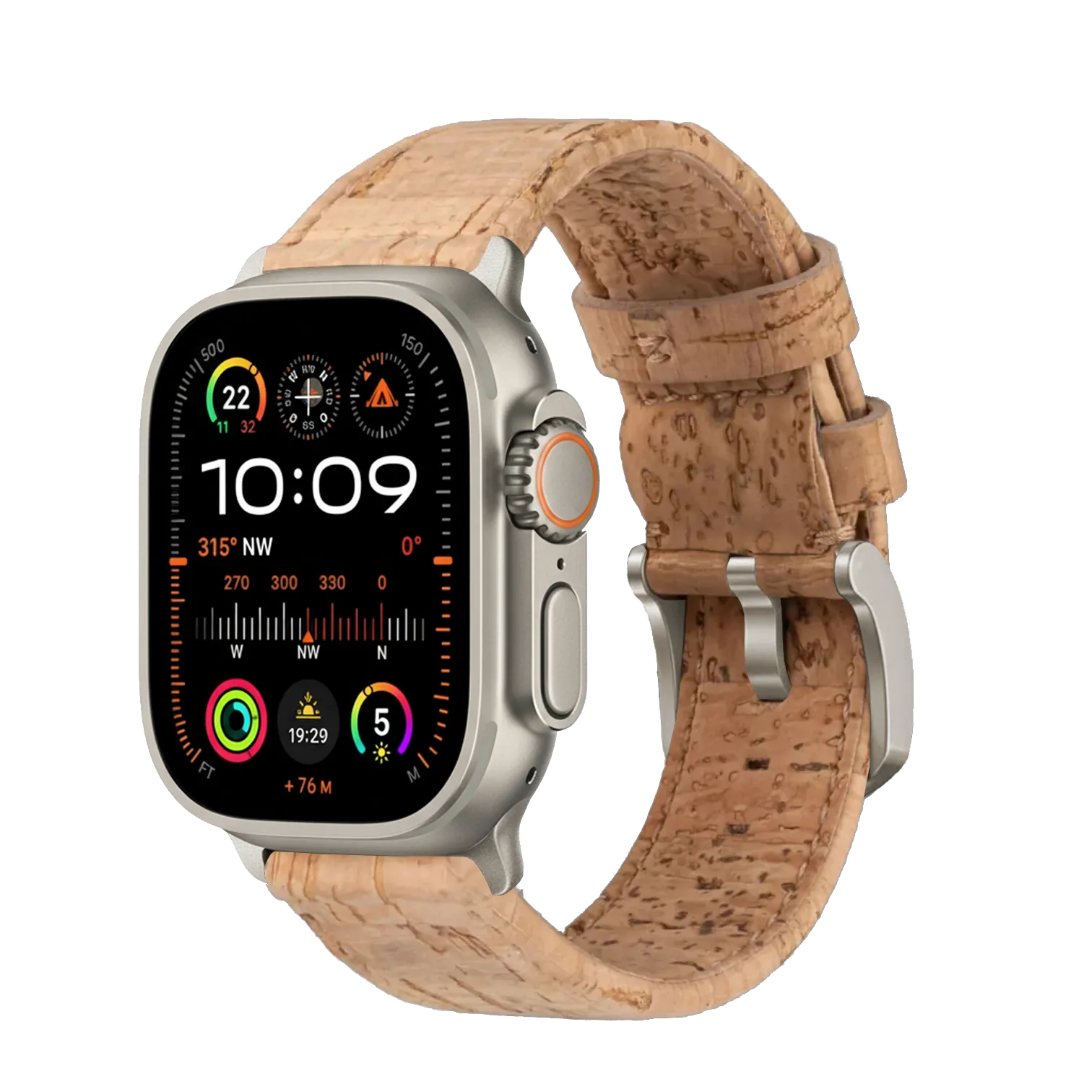 Hellbraun / Ultra/46mm/45mm / Silber Matt
