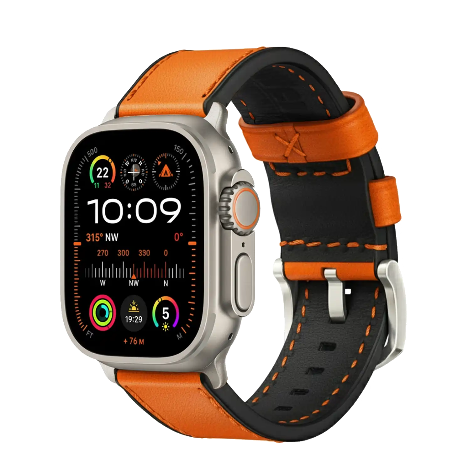 Orange / Ultra/46mm/45mm / Silber Matt