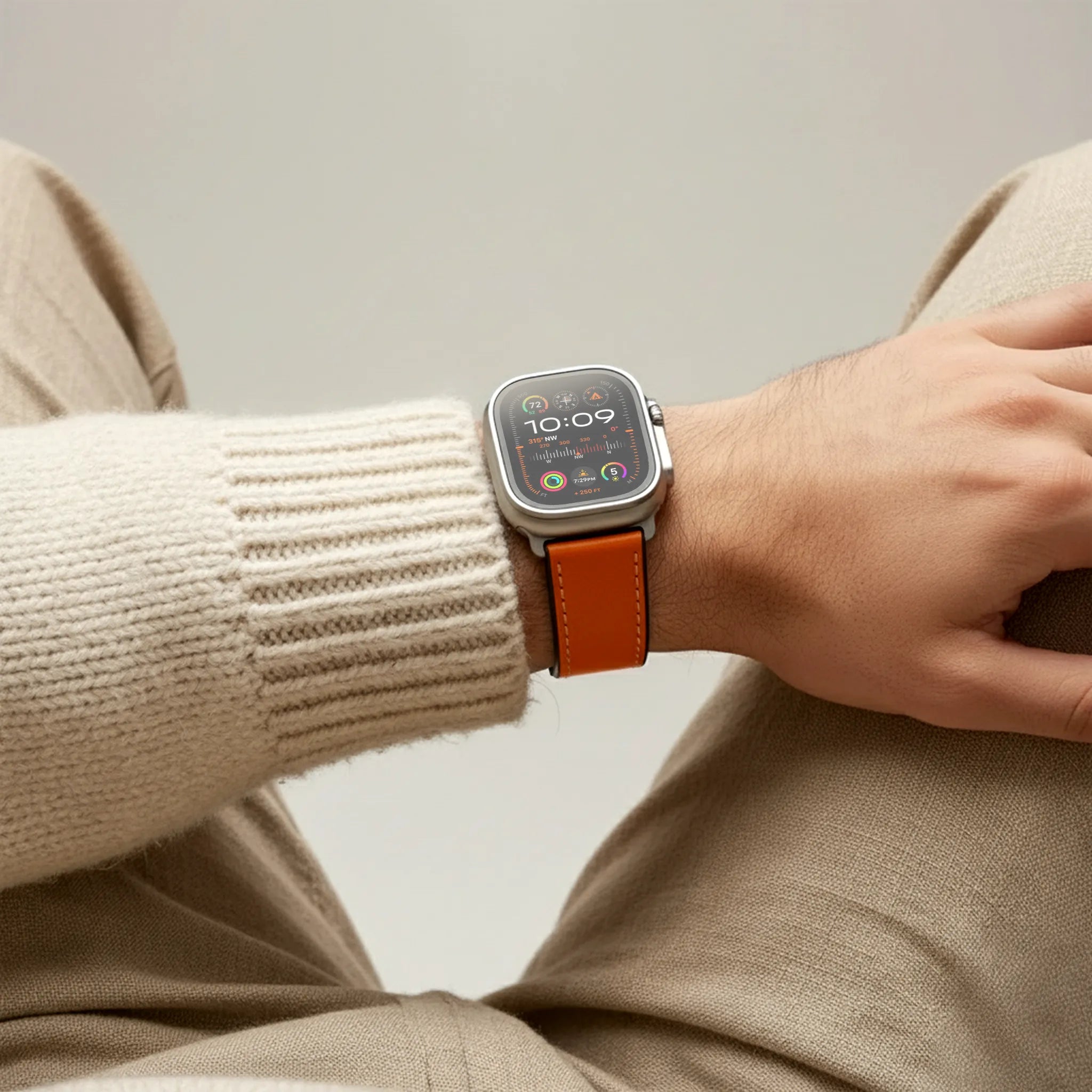 Orange / Ultra/46mm/45mm / Silber Matt
