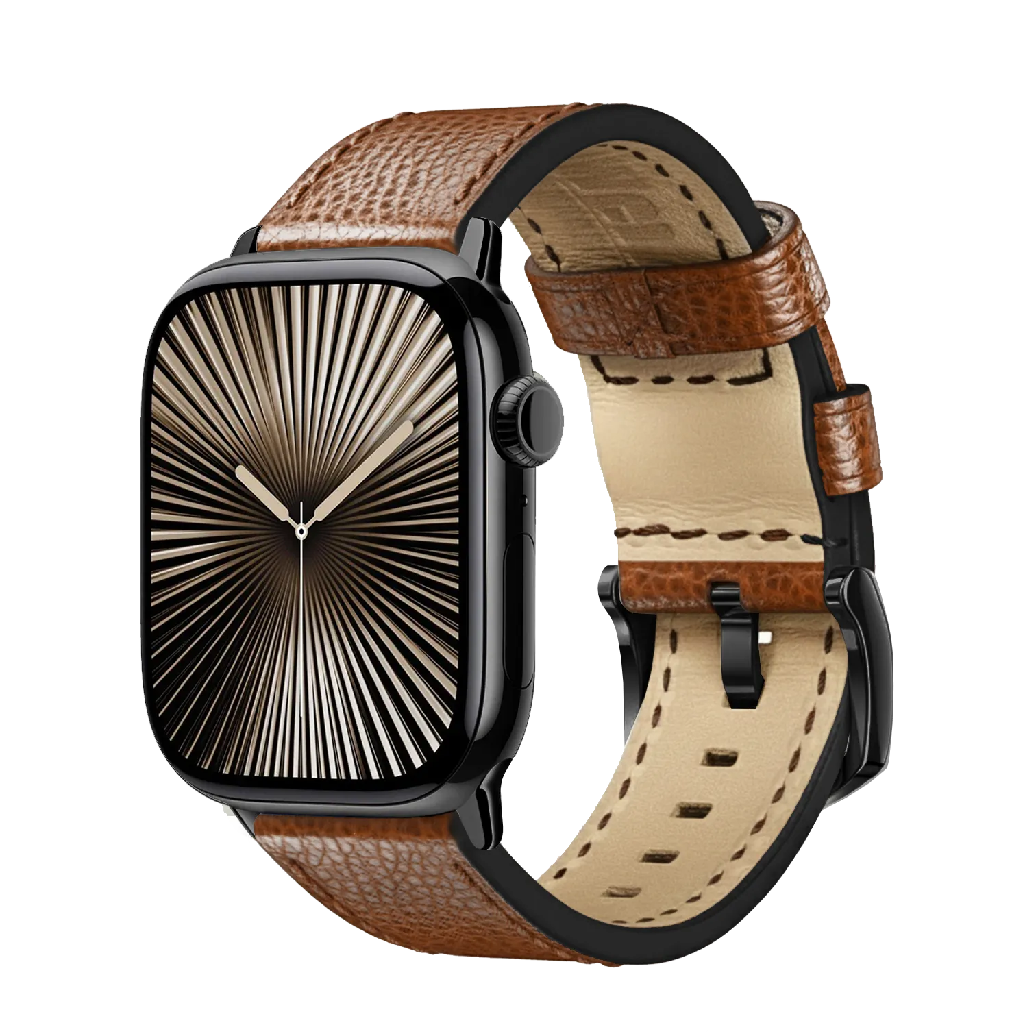 Hellbraun / 42mm / Silber Matt