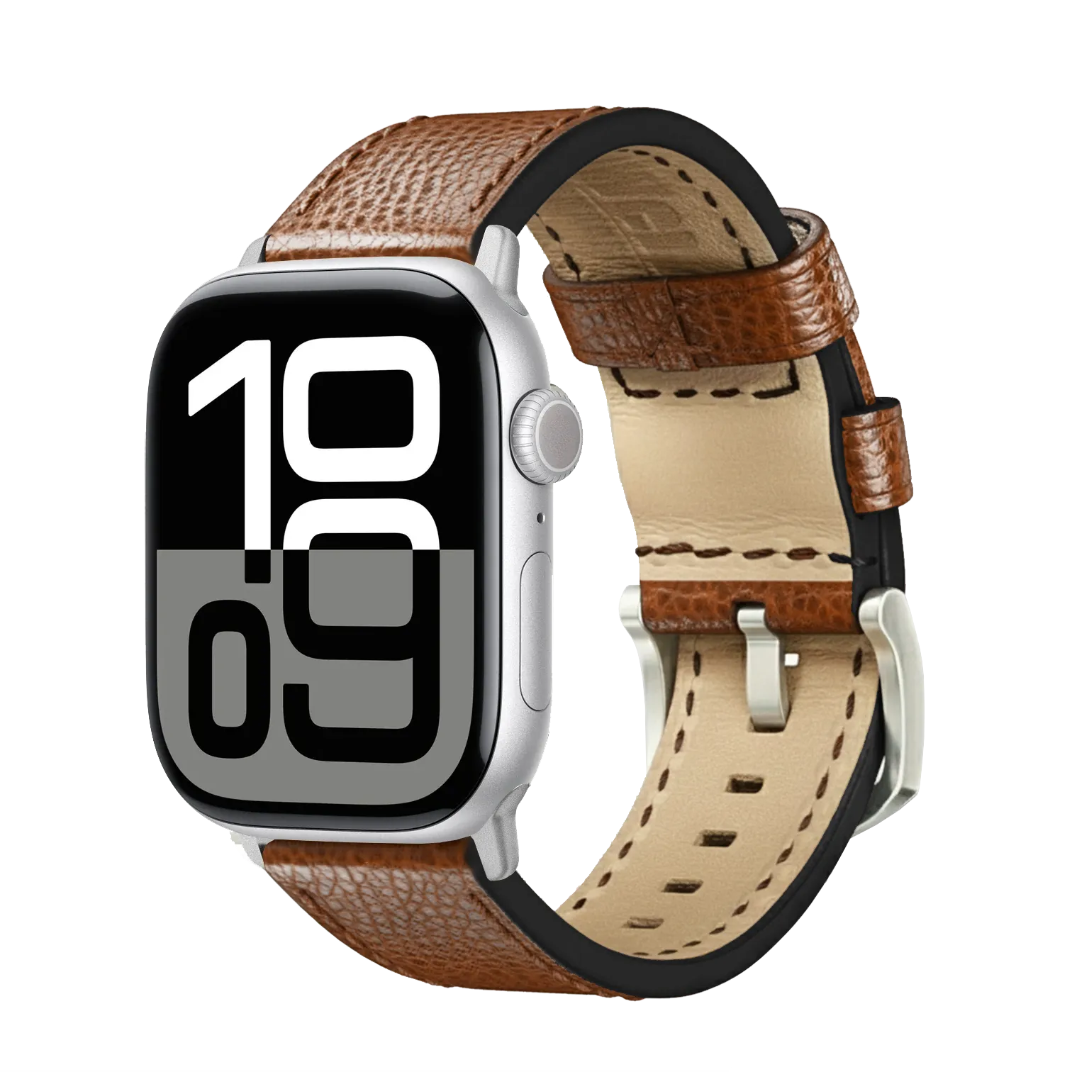 Hellbraun / 42mm / Schwarz Poliert