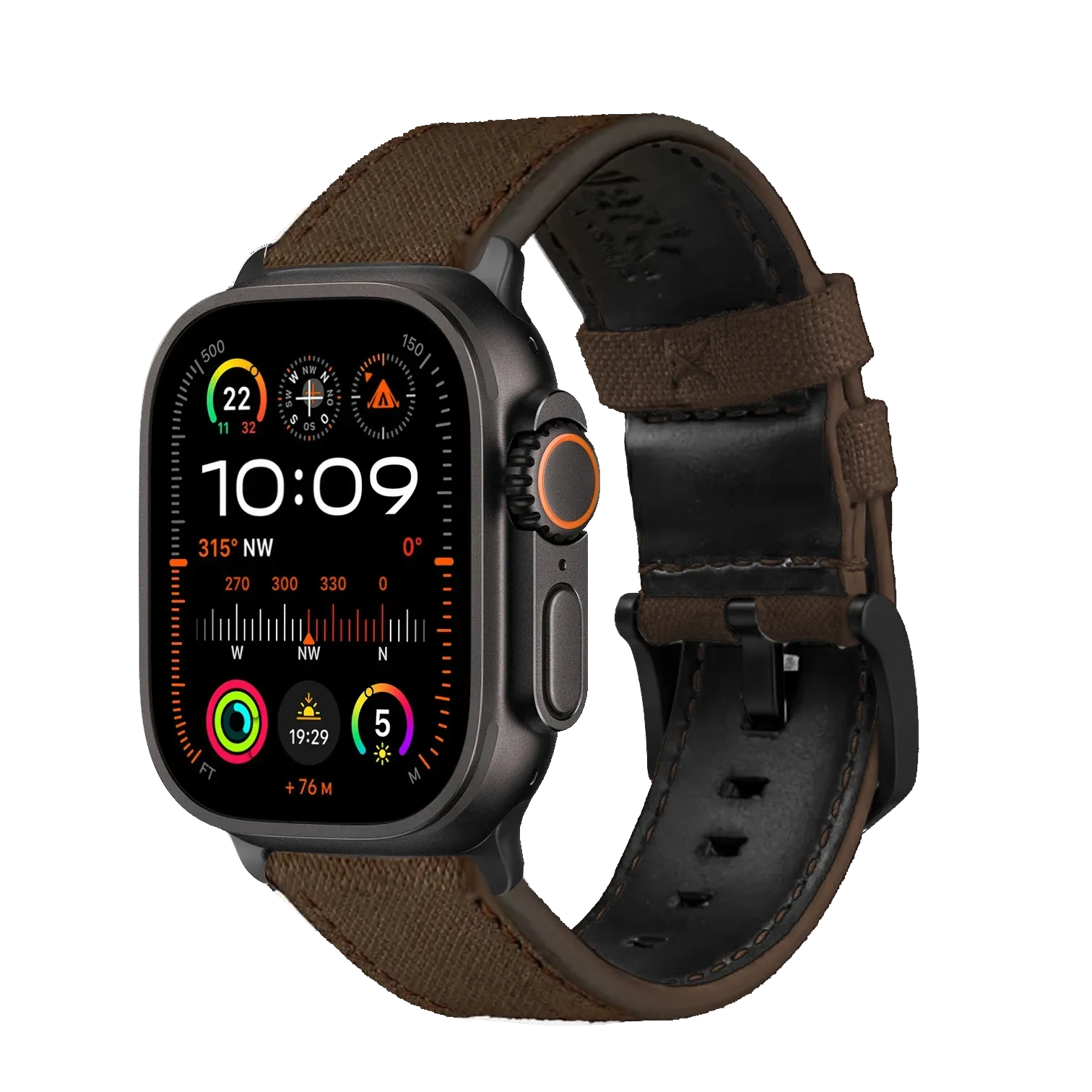Tiefbraun / Ultra/46mm/45mm / Schwarz Matt