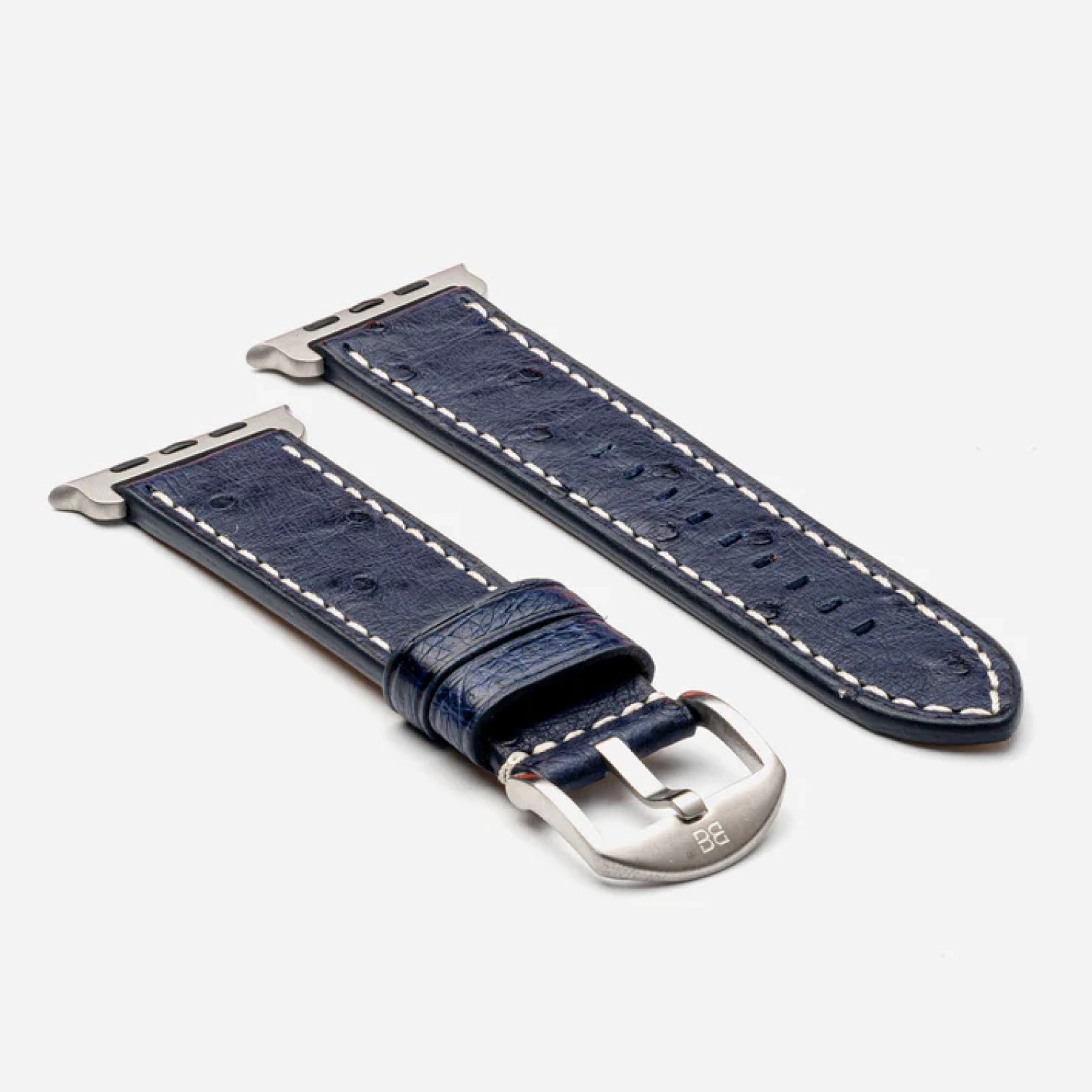 Blau / 42mm / Silber Poliert