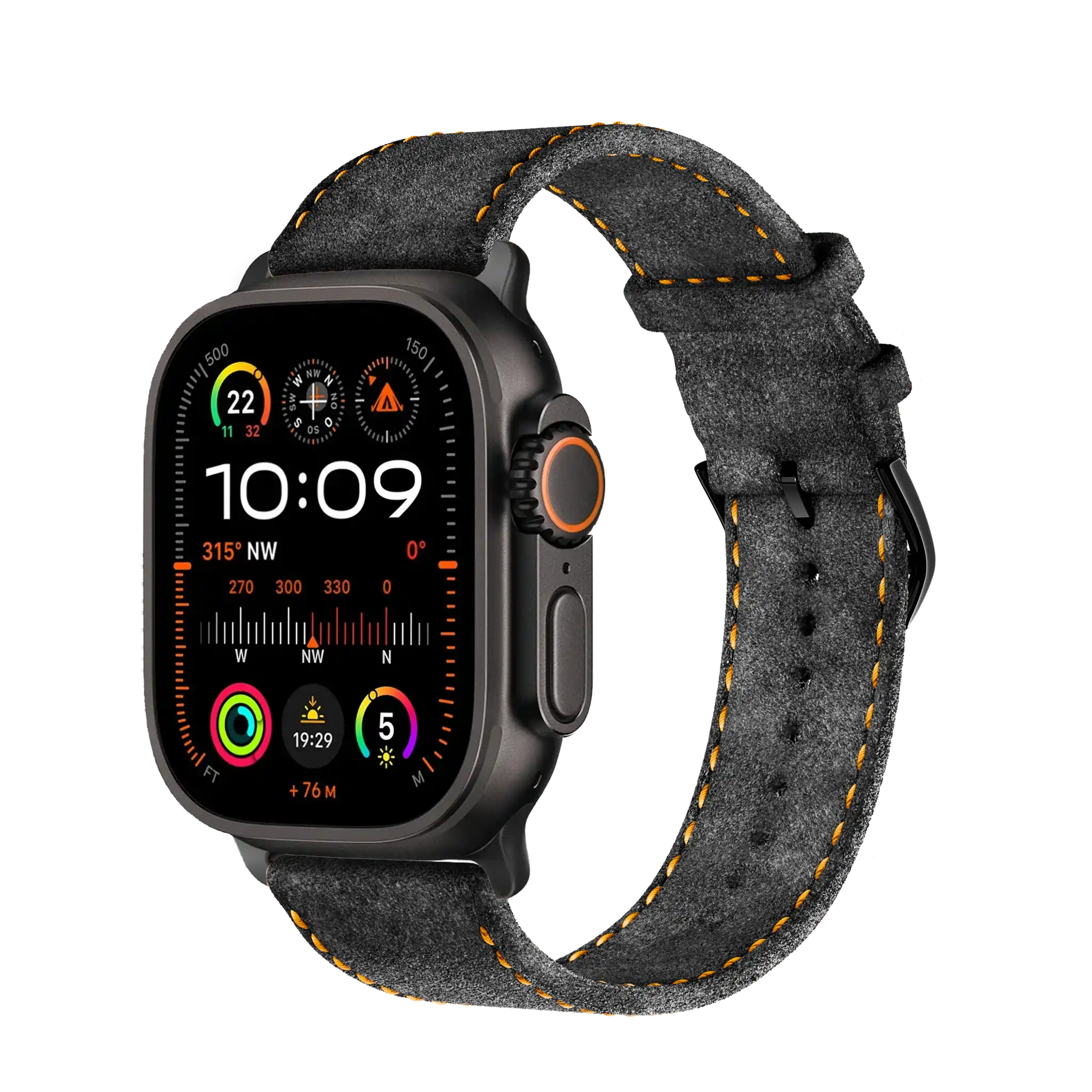 Anthracite mit orangener Naht / Ultra / Titan Schwarz