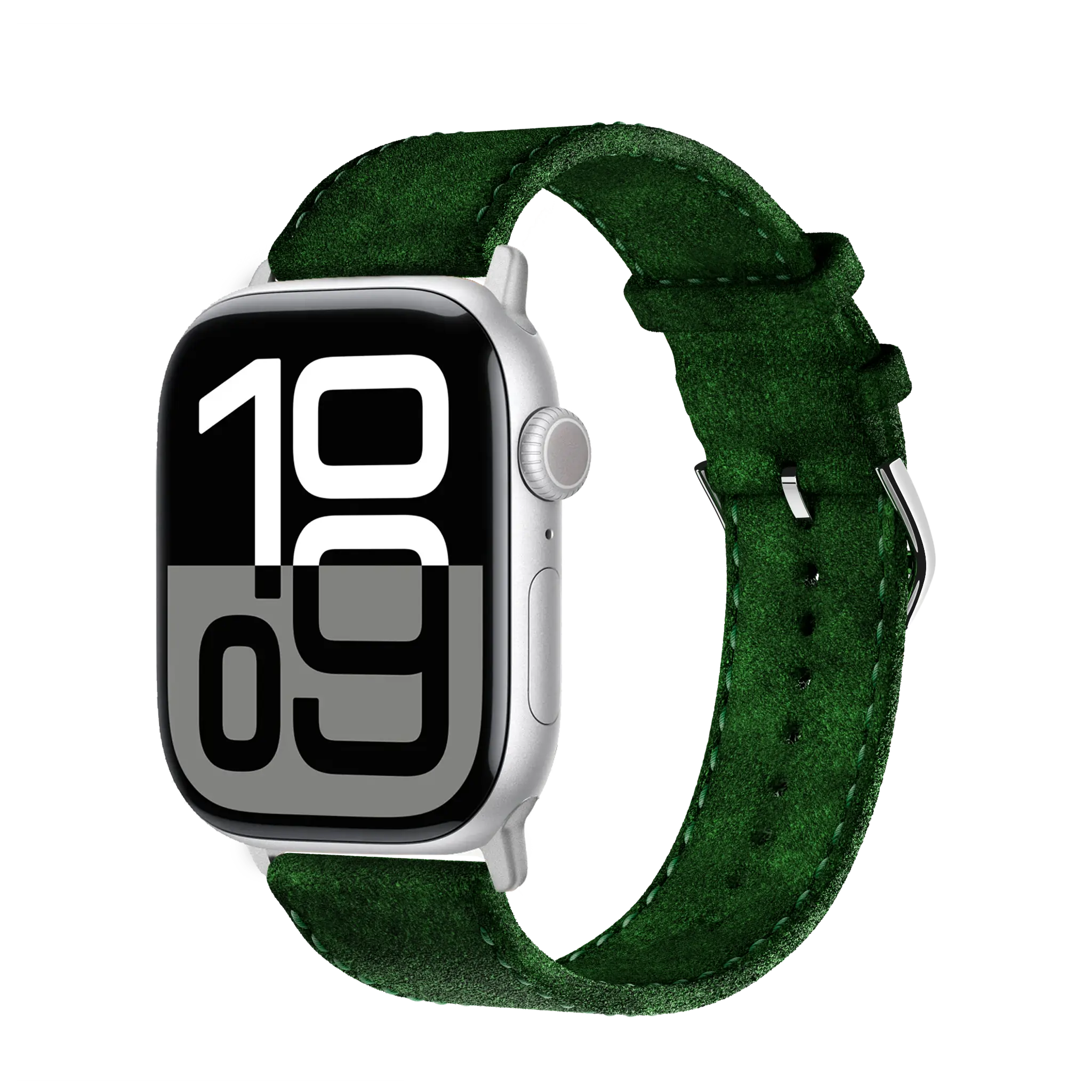 British Racing Green / 45mm / Aluminium Silber