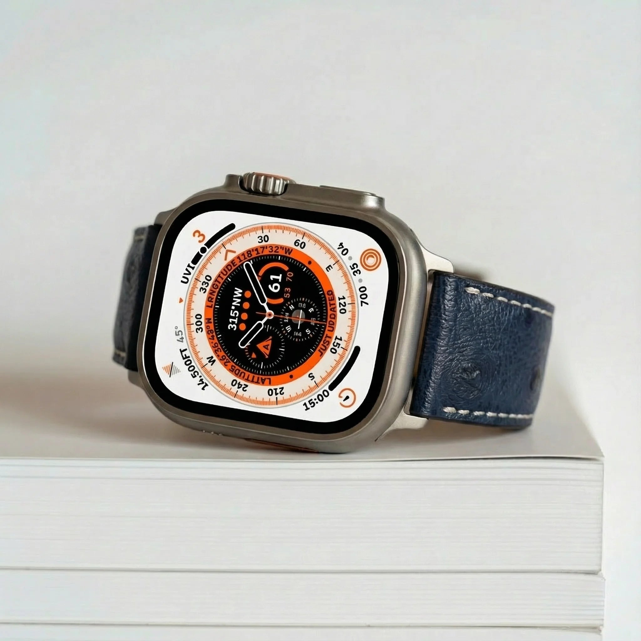 Blau / 46mm / Aluminium Silber