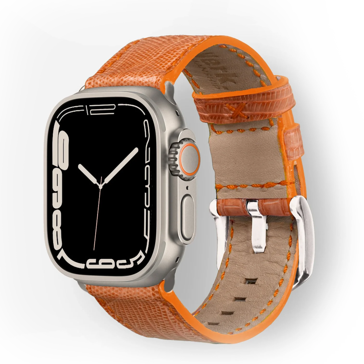 Orange / Ultra/46mm/45mm + Faltschließe / Schwarz